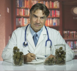 Doctor with medical marijuana
