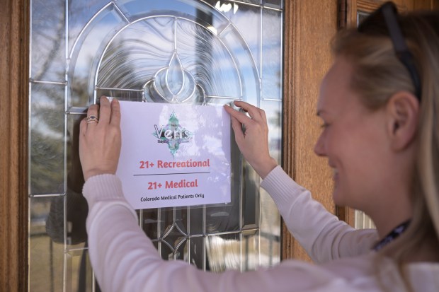 Ashley Close prepares for the upcoming opening of Verts Neighborhood Dispensary in Golden on Tuesday, March 28, 2023. (Photo by Hyoung Chang/The Denver Post)