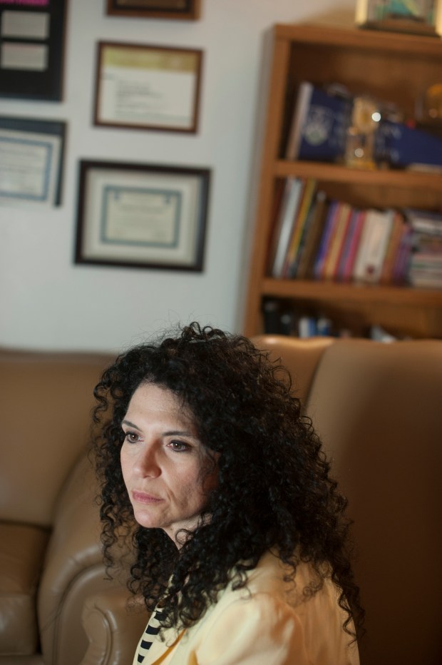 Dr. Sue Sisley in her home office in Scottsdale, Ariz., July 15, 2014. Sisley has said the University of Arizona, where she worked, had fired her because of her outspoken support for marijuana research. (Laura Segall/The New York Times)