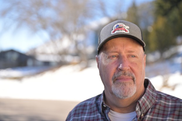 Tom Primozich, a resident of the neighborhood nestled at the foot of Lookout Mountain, is advocating for officials to shut down the road leading up the mountain during nighttime hours on Feb. 21, 2024. Primozich revealed discovering bullets in his yard and recounted multiple instances where he reported gunfire originating from the scenic overlook behind his home. (Photo by RJ Sangosti/The Denver Post)
